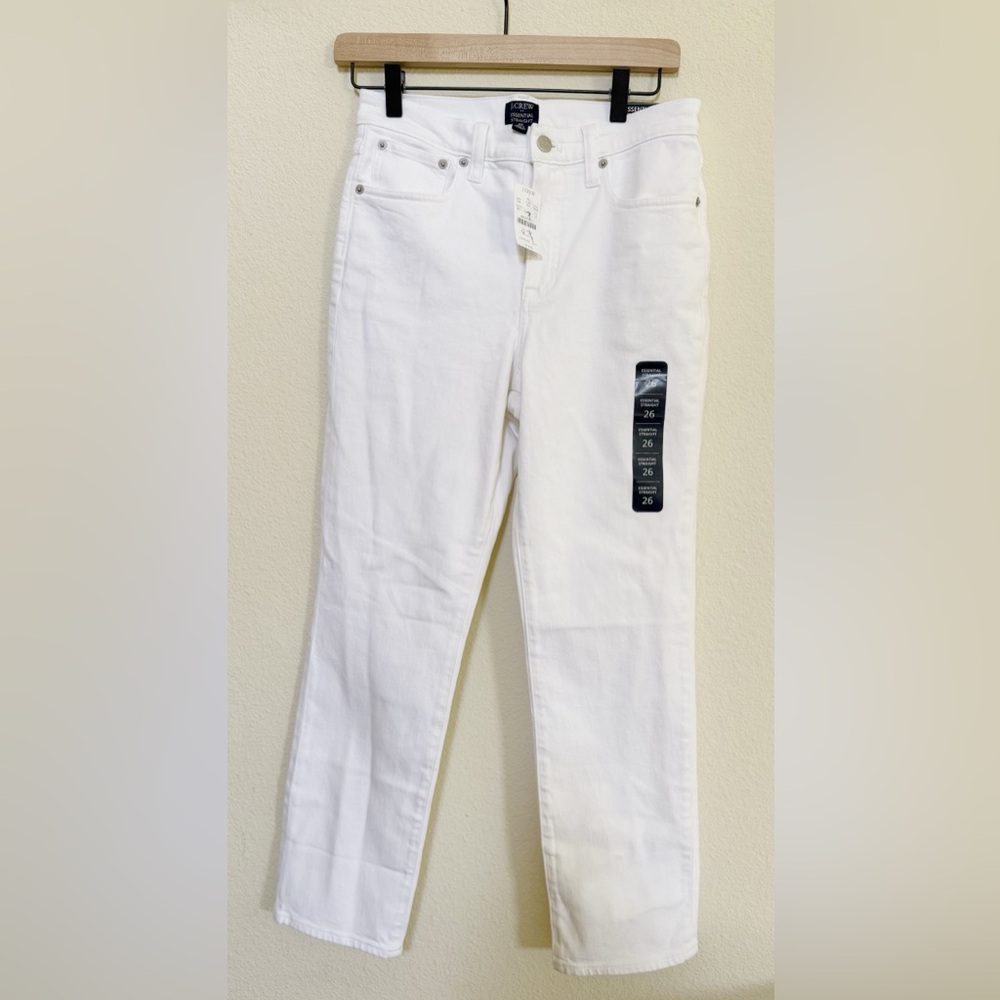 J. Crew Women's Straight Leg Jeans - White